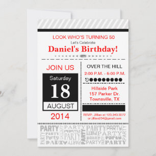 Modern Birthday Party Invitation