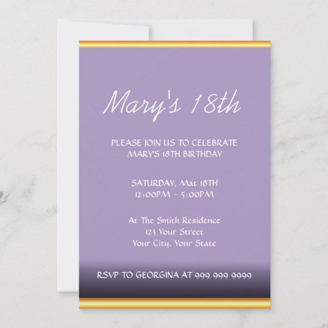 Modern Birthday Party Invitation (Front)