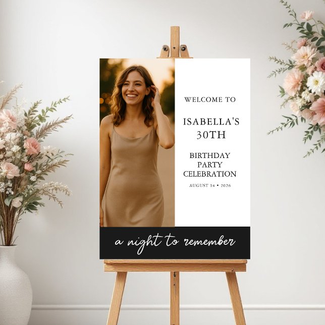 Modern Birthday Party Photo Welcome Poster (Creator Uploaded)
