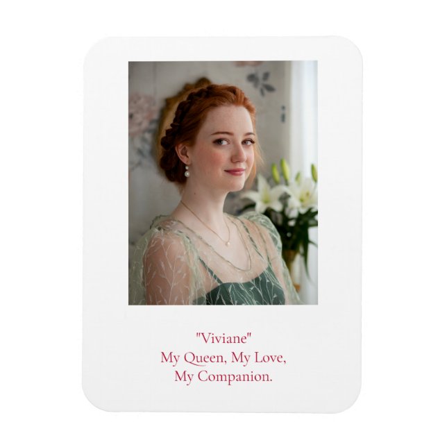 Modern Birthday Photo  Magnet (Vertical)