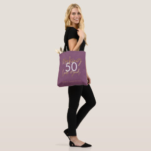 Modern birthday simple stylish elegant script tote