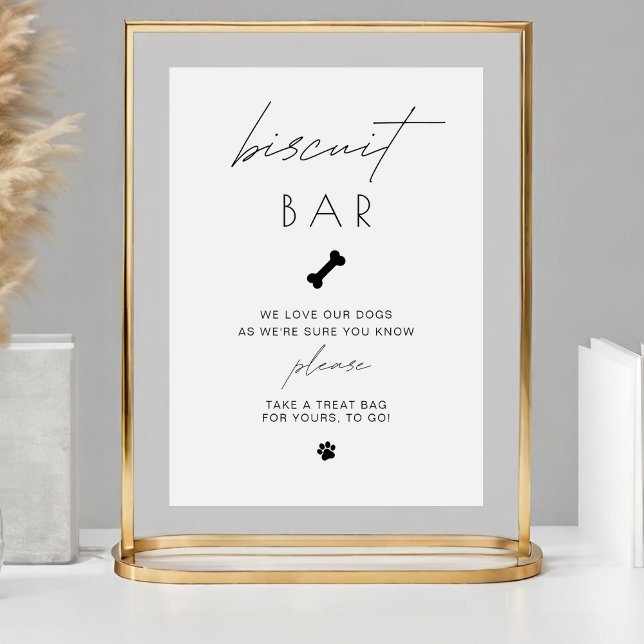 Modern Biscuit Bar Pet Treat Favour Wedding Sign (Creator Uploaded)