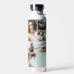 Modern black 10 photo personlaized elegant simple  water bottle<br><div class="desc">Modern black 10 photo personlaized elegant simple mint green gift. Ideal Christmas,  birthday,  graduation,  anniversary,  mothers day,  fathers day,  thinking of you gift.</div>