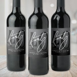 Modern Black 40th Birthday Party Wine Label<br><div class="desc">Modern Black and White 40th Wine Bottle Label Sticker. Celebrate forty years in style with this bold and contemporary label design featuring a large black “40” across most of the space, with a handwritten script-style white “Forty” layered over it for a sleek, minimalist look. At the bottom, there’s room to...</div>