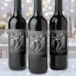 Modern Black 60th Birthday Party Wine Label<br><div class="desc">Modern Black and White 60th Wine Bottle Label Sticker. Celebrate sixty years in style with this bold and contemporary label design featuring a large black “60” across most of the space, with a handwritten script-style white “Sixty” layered over it for a sleek, minimalist look. At the bottom, there’s room to...</div>