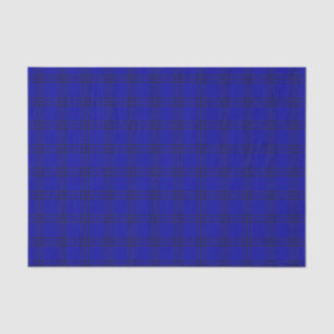 Modern Black and Blue Plaid Tissue Paper