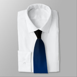 Modern Black and Deep Blue Gradient Tie