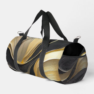 Modern Black and Gold Abstract Luxury- Duffle Bag
