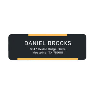 Modern Black and Gold Address