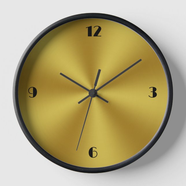 Modern Black and Gold Clock (Front)