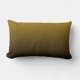 Modern Black and Gold Gradient Lumbar Pillow