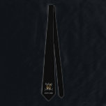Modern black and gold typography 40th birthday tie<br><div class="desc">Modern black and gold typography 40th birthday  gift. Part of a elegant stylish collection.</div>