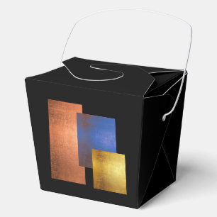 Modern Black and Gold Watercolor Wedding Favour Bo Box