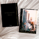 Modern Black and Gold Wedding Photo Save The Date<br><div class="desc">Modern Black and Gold Wedding Photo Save the Date Card. - Bring bold elegance to your wedding announcement with this modern black and gold photo save the date. The luxe contrast and minimalist layout make it perfect for formal or evening weddings with a stylish edge.</div>