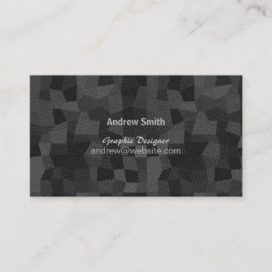 Modern Black and Grey Abstract Geometric Business Card