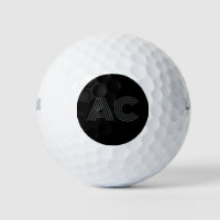 Modern Black and Grey Monogram