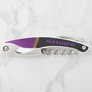 Modern Black and Purple Corkscrew