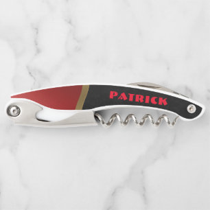 Modern Black and Red Corkscrew
