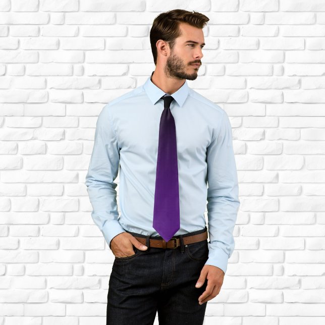 Modern Black and Royal Purple Gradient Tie (Modern Black and Royal Purple Gradient Neck Tie)