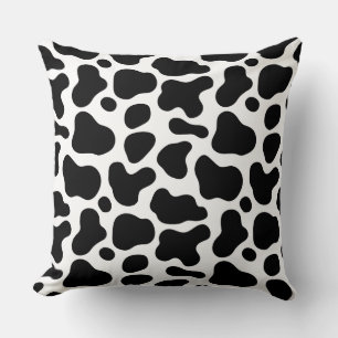 Modern black and white abstract home decor cushion