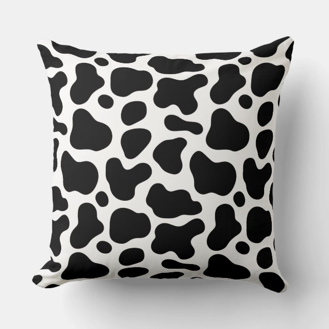 Modern black and white abstract home decor cushion (Front)