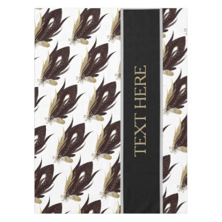 Modern Black and White Abstract Pattern Tablecloth