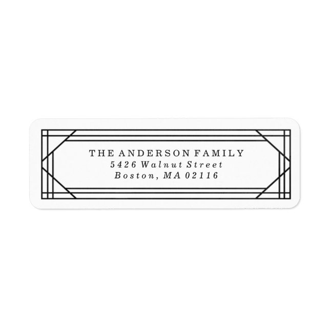 Modern Black and White Art Deco | Holiday (Front)