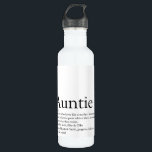 Modern Black and White Aunt Auntie Definition 710 Ml Water Bottle<br><div class="desc">Personalise for your special,  favourite Aunt or Auntie to create a unique gift. A perfect way to show her how amazing she is every day. Designed by Thisisnotme©</div>