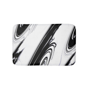 Modern Black and White Bath Mat