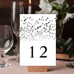 Modern Black and White Birds of a Feather Wedding  Table Number<br><div class="desc">These simple,  elegant wedding table number cards feature a flock of birds in pure black over a white background. Elegant,  classy,  modern,  and unique - easy to customise for your special day!</div>