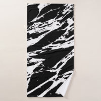 Modern Black and White Bold Marble Pattern
