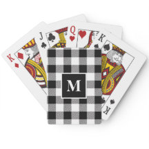 Modern Black and White Buffalo Plaid Pattern