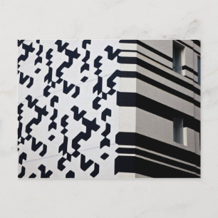 Modern black and white building in Hong Kong Postcard