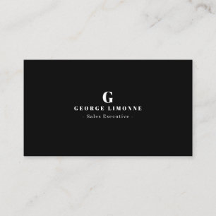 Modern Black and White Business Card