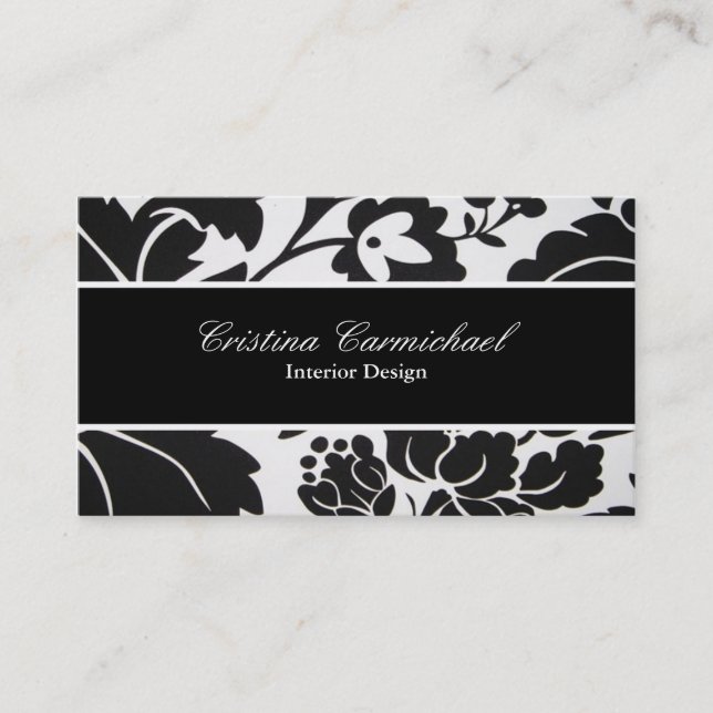 Modern Black and White Business Cards (Front)