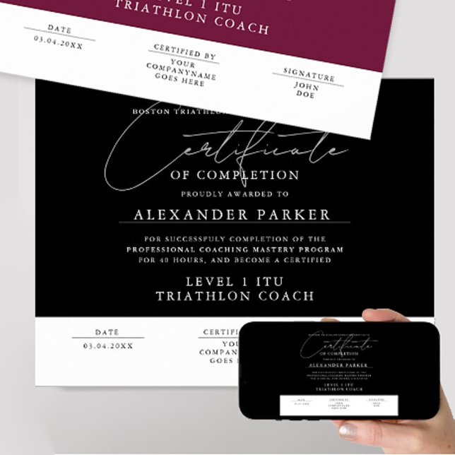 Modern Black And White Certificate Award Graduate Poster (Creator Uploaded)