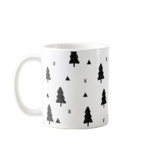 Modern black and white Christmas Mug