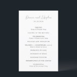 Modern Black and White Clean Wedding Program<br><div class="desc">Modern wedding program featuring a simple design with a combination of an elegant script and classic serif fonts.</div>