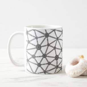 Modern black and white coffee mug