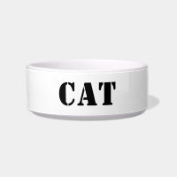 Modern black and white custom text cat