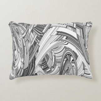 Modern Black and White Decorative Cushion