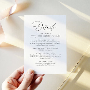 Modern Black and White Details Information Card
