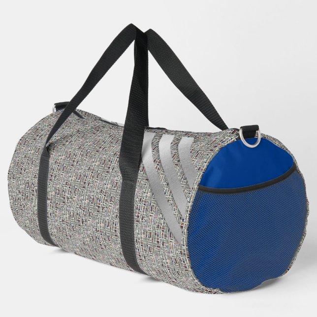 Modern black and white  duffle bag (Right Corner)