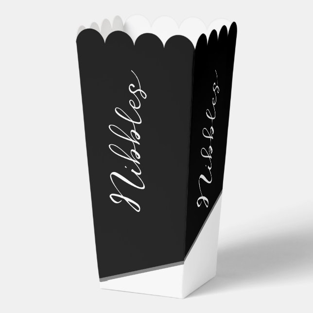 Modern Black And White Favour Box (Front)