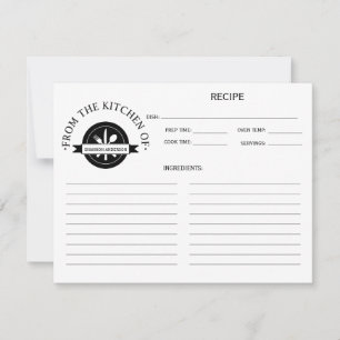 Modern Black and White From the Kitchen of Recipe