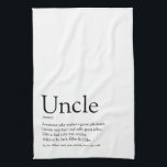 Modern Black and White Fun Cool Uncle  Tea Towel<br><div class="desc">Personalise for your special,  favourite Uncle or Funcle to create a unique gift. A perfect way to show him how amazing he is every day. Designed by Thisisnotme©</div>