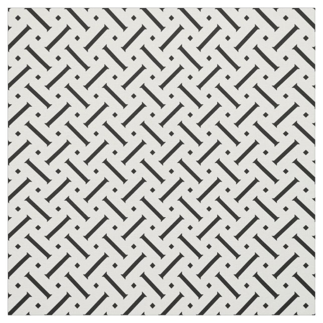 Modern black and white geometrical pattern fabric (Swatch)