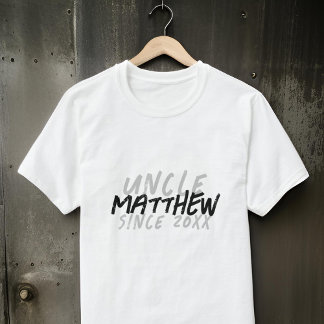 Modern Black and White Grunge For The Cool Uncle T-Shirt