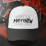 Modern Black and White Grunge For The Cool Uncle Trucker Hat<br><div class="desc">This grunge and modern design is composed of san serif typography.</div>