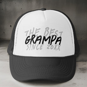 Modern Black and White Grunge The Best Grampa Trucker Hat